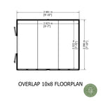 Shire Apex Dip Treated Overlap Garden Shed 10x8