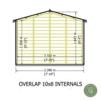 Shire Apex Dip Treated Overlap Garden Shed 10x8