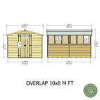 Shire Apex Dip Treated Overlap Garden Shed 10x8