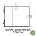 Shire Apex Dip Treated Overlap Garden Shed 10x8