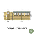 Shire Apex Dip Treated Overlap Garden Shed 12x6