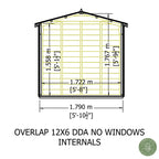Shire Apex Dip Treated Overlap Garden Shed 12x6