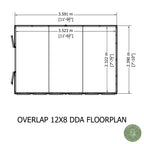 Shire Apex Dip Treated Overlap Garden Shed 12x8