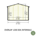 Shire Apex Dip Treated Overlap Garden Shed 12x8