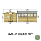 Shire Apex Dip Treated Overlap Garden Shed 12x8
