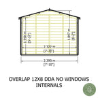 Shire Apex Dip Treated Overlap Garden Shed 12x8