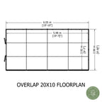 Shire Apex Dip Treated Overlap Garden Shed 20x10