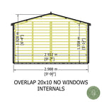 Shire Apex Dip Treated Overlap Garden Shed 20x10