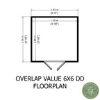 Shire Apex Dip Treated Overlap Garden Shed 6x6