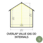 Shire Apex Dip Treated Overlap Garden Shed 6x6