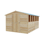 Shire Apex Dip Treated Overlap Garden Shed 12x8