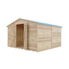Shire Apex Dip Treated Overlap Garden Shed 10x10 Double Door Without Windows