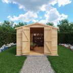 Shire Apex Dip Treated Overlap Garden Shed 10x8