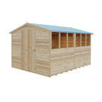 Shire Apex Dip Treated Overlap Garden Shed 10x8