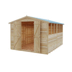 Shire Apex Dip Treated Overlap Garden Shed 10x8