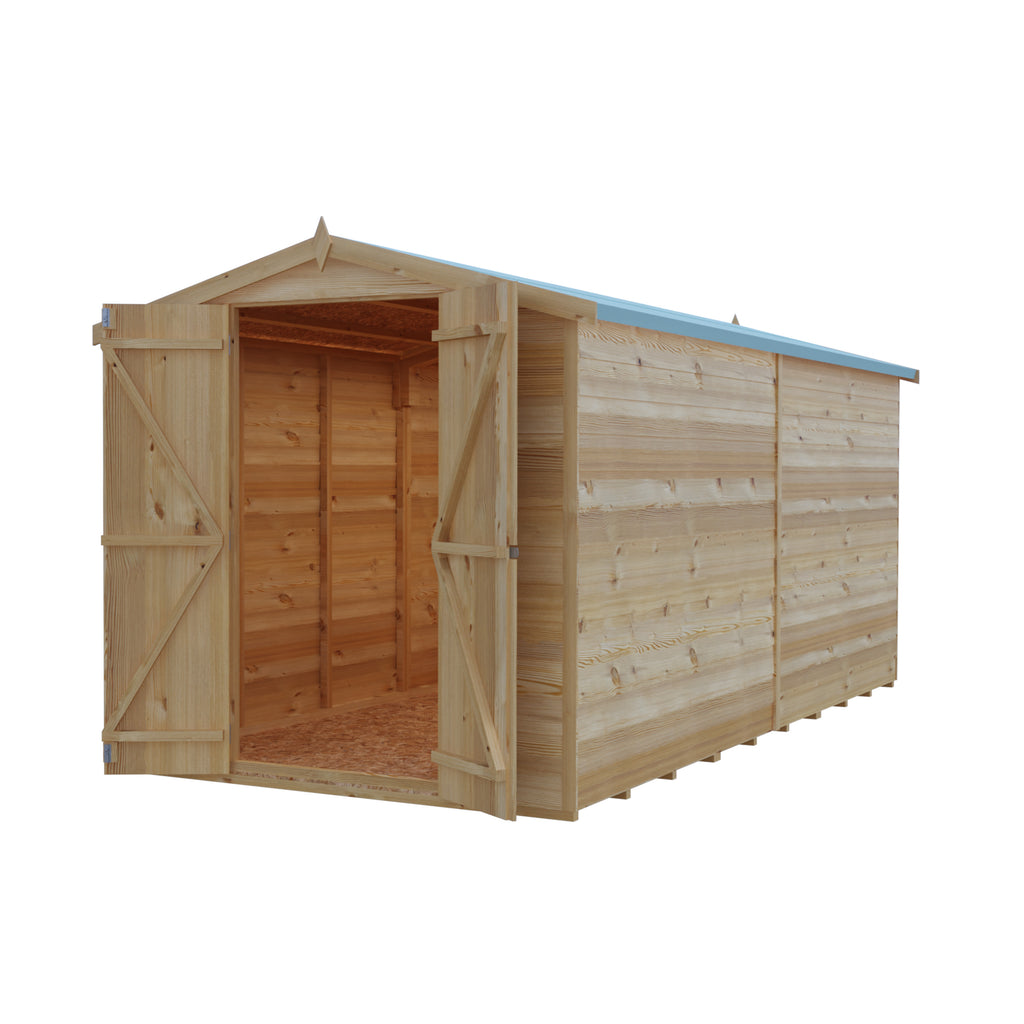Shire Apex Dip Treated Overlap Garden Shed 12x6