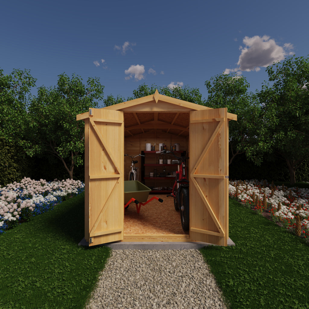 Shire Apex Dip Treated Overlap Garden Shed 12x6