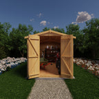 Shire Apex Dip Treated Overlap Garden Shed 12x6
