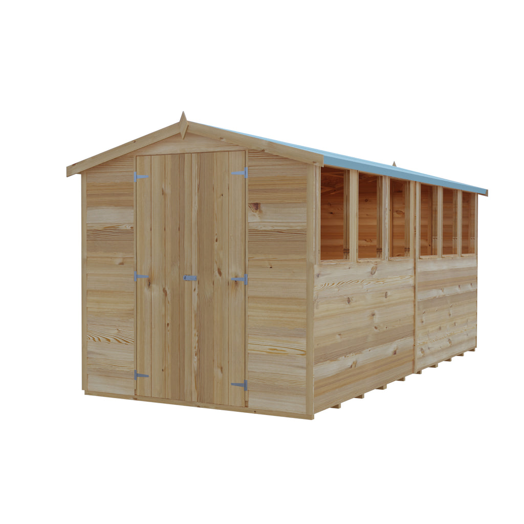 Shire Apex Dip Treated Overlap Garden Shed 12x6