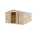 Shire Apex Dip Treated Overlap Garden Shed 15x10 Double Door Without Windows External Image