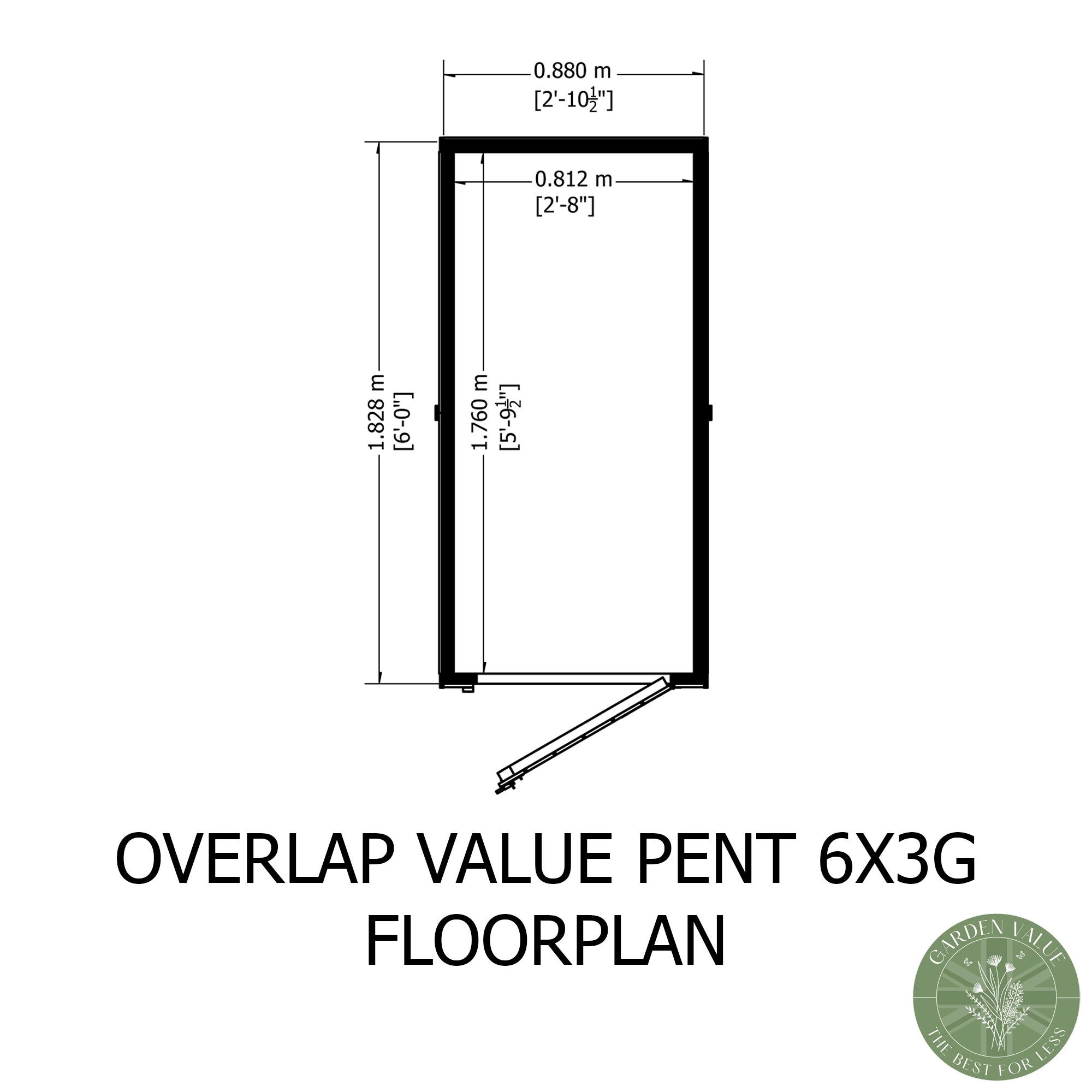 Shire Pent Dip Treated Overlap Value Garden Shed 6x3