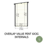 Shire Pent Dip Treated Overlap Value Garden Shed 6x3