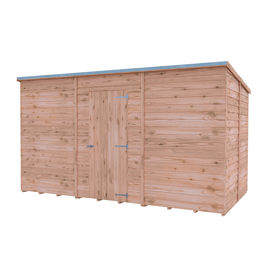 Shire Pent Dip Treated Overlap Value Garden Shed 12x6 Without Windows