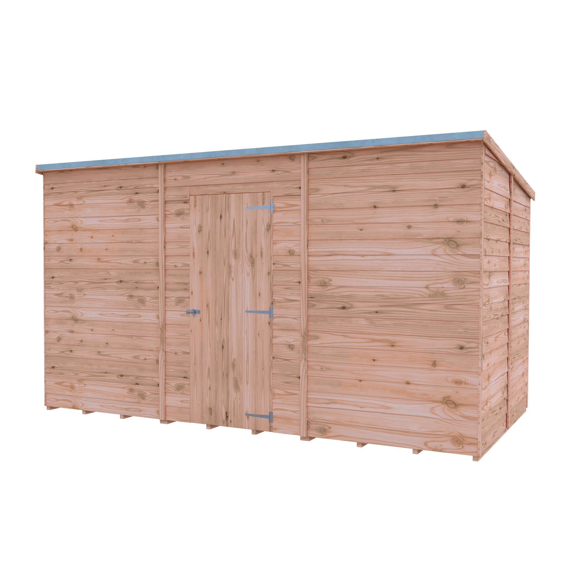 Shire Pent Dip Treated Overlap Value Garden Shed 12x6 Without Windows