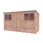 Shire Pent Dip Treated Overlap Value Garden Shed 12x6 With Windows