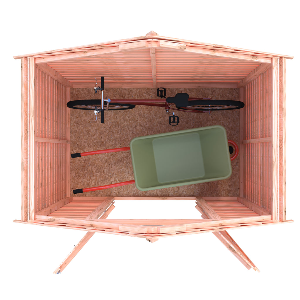 Shire Apex Dip Treated Overlap Garden Shed 4x6