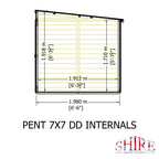 Shire Pent Shiplap Tongue & Groove Garden Shed 7x7