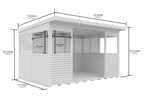 Elmstead Pent BBQ Shelter Dimensional Drawings