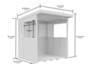 Elmstead Pent BBQ Shelter Dimensional Drawings