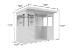 Elmstead Pent BBQ Shelter Dimensional Drawings