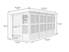 Elmstead Pent Potting Shed Dimensional Drawings