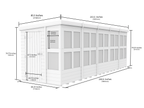 Elmstead Pent Potting Shed Dimensional Drawings