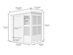 Elmstead Pent Potting Shed Dimensional Drawings