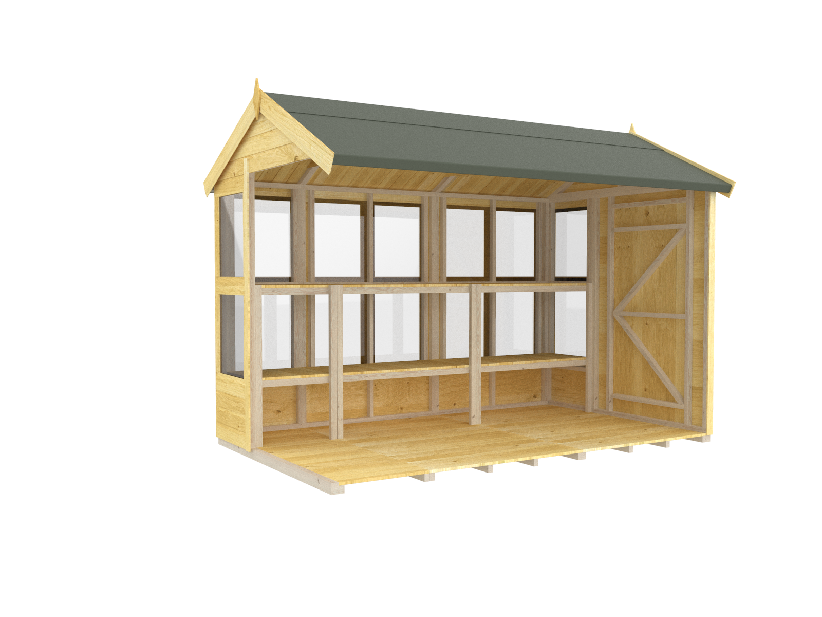 Elmstead Apex Potting Shed Internal View