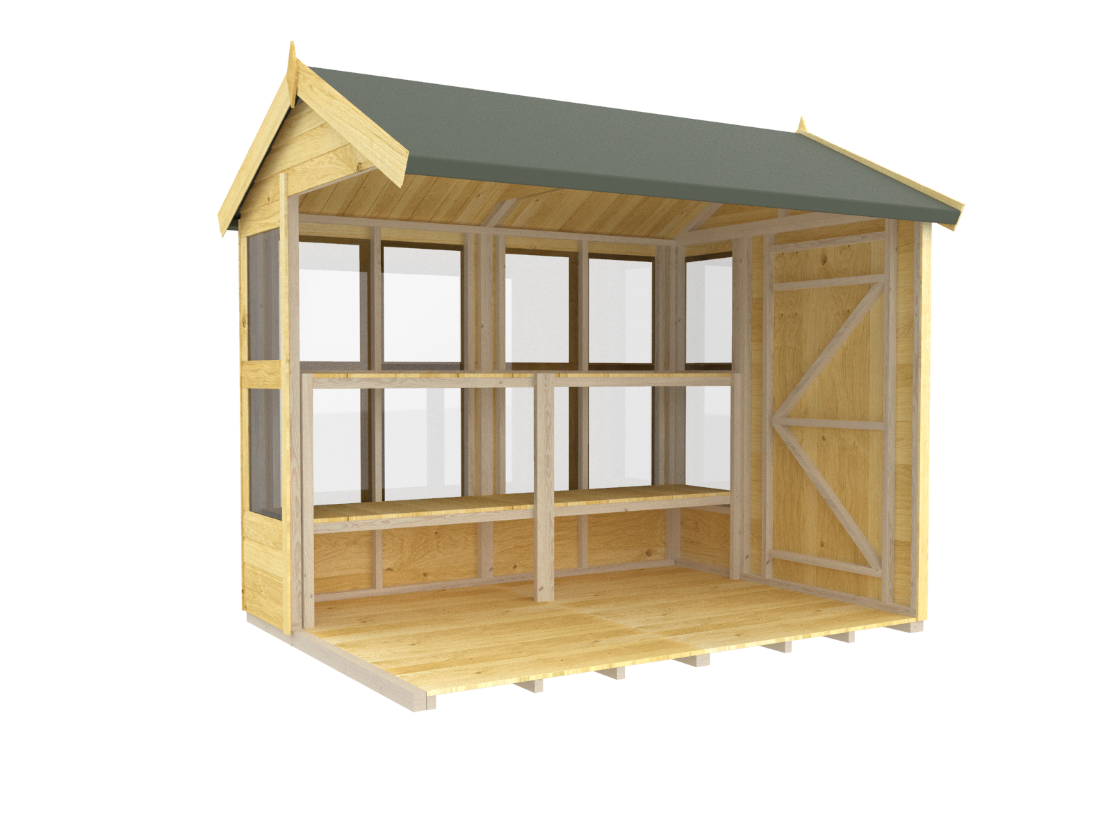 Elmstead Apex Potting Shed Internal View
