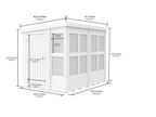 Elmstead Pent Potting Shed Dimensional Drawings