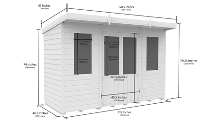 Elmstead Pent Summerhouse Dimensional Drawings