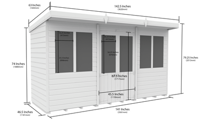 Elmstead Pent Summerhouse Dimensional Drawings