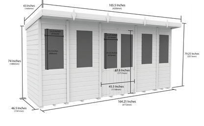 Elmstead Pent Summerhouse Dimensional Drawings