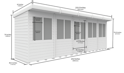 Elmstead Pent Summerhouse Dimensional Drawings