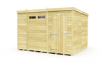 Elmstead Pent Security Shed Single Door External View