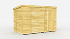 Elmstead Pent Shed Single Door Without Windows External View