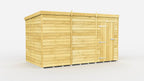Elmstead Pent Shed Single Door Without Windows External View