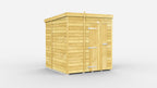 Elmstead Pent Shed Single Door Without Windows External View