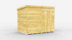 Elmstead Pent Shed Single Door Without Windows External View
