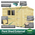 Elmstead Pent Security Shed External Features